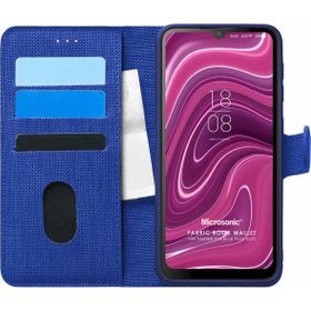 Microsonic Reeder P13 Blue Plus 2022 Fabric Book Wallet Lacivert Cep Telefonu Kılıfı