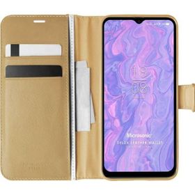 Microsonic Reeder S19 Max Delux Leather Wallet Gold Cep Telefonu Kılıfı