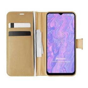 Microsonic Reeder S19 Max Delux Leather Wallet Gold Cep Telefonu Kılıfı