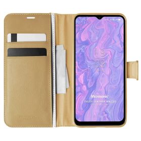 Microsonic Reeder S19 Max Delux Leather Wallet Gold Cep Telefonu Kılıfı