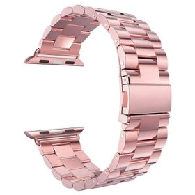 Microsonic Rose Gold 44 mm Metal Stainless Steel Kordon Apple Watch Series 4