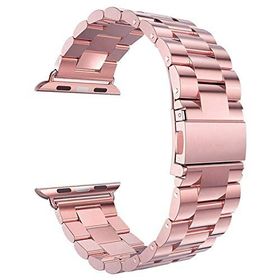 Microsonic Rose Gold 44 mm Metal Stainless Steel Kordon Apple Watch Series 4