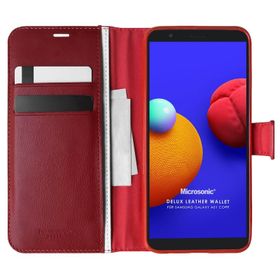 Microsonic Samsung Galaxy A01 Core Delux Leather Siyah Wallet Kılıf