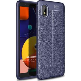 Microsonic Samsung Galaxy A01 Core Deri Dokulu Kırmızı Silikon Kılıf