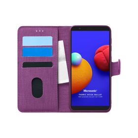 Microsonic Samsung Galaxy A01 Core Fabric Book Wallet Siyah Kılıf