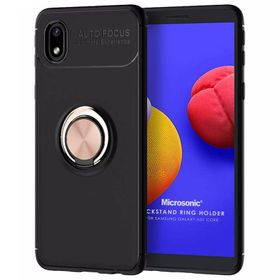 Microsonic Samsung Galaxy A01 Core Kickstand Ring Holder Lacivert Kılıf