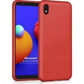 Microsonic Samsung Galaxy A01 Core Matte Silicone Kırmızı Kılıf