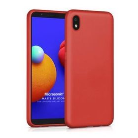 Microsonic Samsung Galaxy A01 Core Matte Silicone Kırmızı Kılıf