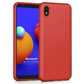 Microsonic Samsung Galaxy A01 Core Matte Silicone Kırmızı Kılıf