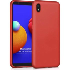 Microsonic Samsung Galaxy A01 Core Matte Silicone Kırmızı Kılıf