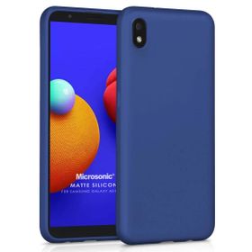Microsonic Samsung Galaxy A01 Core Matte Silicone Lacivert Kılıf