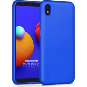 Microsonic Samsung Galaxy A01 Core Matte Silicone Mavi Kılıf
