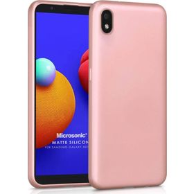 Microsonic Samsung Galaxy A01 Core Matte Silicone Rose Gold Kılıf