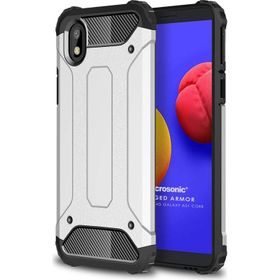 Microsonic Samsung Galaxy A01 Core Rugged Armor Gümüş Kılıf