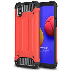 Microsonic Samsung Galaxy A01 Core Rugged Armor Kırmızı Kılıf