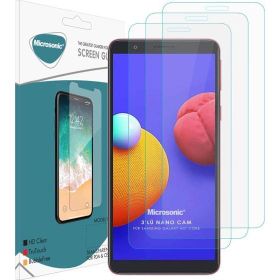 Microsonic Samsung Galaxy A01 Core Screen Protector Nano Glass 3 Adet Cam Ekran Koruyucu