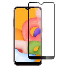 Microsonic Samsung Galaxy A01 Core Tam Kaplayan Temperli Cam Siyah Ekran Koruyucu