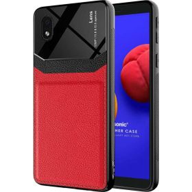 Microsonic Samsung Galaxy A01 Core Uniq Leather Kırmızı Kılıf