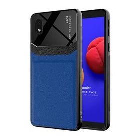 Microsonic Samsung Galaxy A01 Core Uniq Leather Lacivert Kılıf