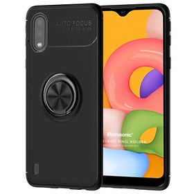 Microsonic Samsung Galaxy A01 Kickstand Ring Holder Kırmızı Kılıf