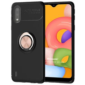 Microsonic Samsung Galaxy A01 Kickstand Ring Holder Kırmızı Kılıf