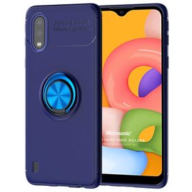 Microsonic Samsung Galaxy A01 Kickstand Ring Holder Kırmızı Kılıf