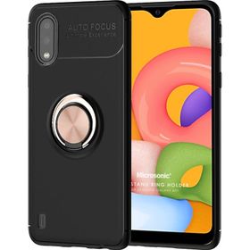 Microsonic Samsung Galaxy A01 Kickstand Ring Holder Kırmızı Kılıf