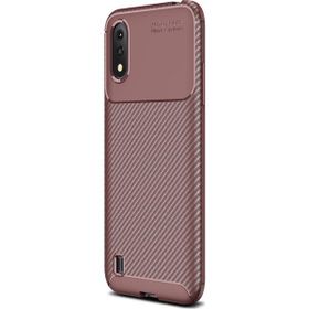 Microsonic Samsung Galaxy A01 Legion Series Kahverengi Cep Telefonu Kılıf