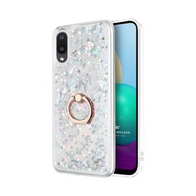 Microsonic Samsung Galaxy A02 Glitter Liquid Holder Mor Kılıf