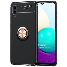Microsonic Samsung Galaxy A02 Kickstand Ring Holder Lacivert Kılıf