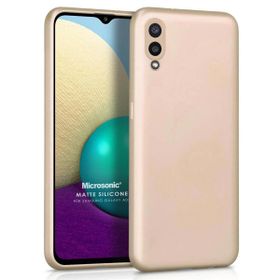 Microsonic Samsung Galaxy A02 Matte Silicone Gold Kılıf