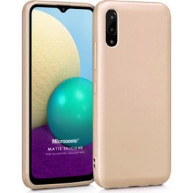 Microsonic Samsung Galaxy A02 Matte Silicone Gold Kılıf