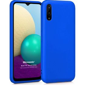 Microsonic Samsung Galaxy A02 Matte Silicone Mavi Kılıf