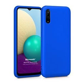 Microsonic Samsung Galaxy A02 Matte Silicone Mavi Kılıf