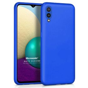 Microsonic Samsung Galaxy A02 Matte Silicone Mavi Kılıf