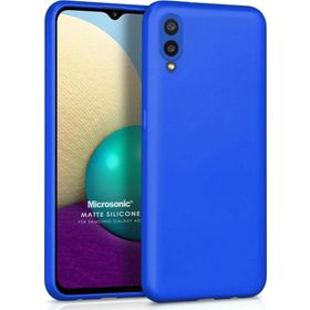 Microsonic Samsung Galaxy A02 Matte Silicone Mavi Kılıf