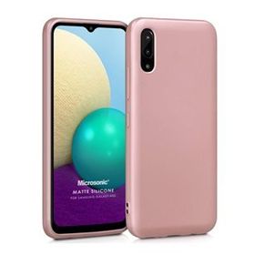 Microsonic Samsung Galaxy A02 Matte Silicone Rose Gold Kılıf