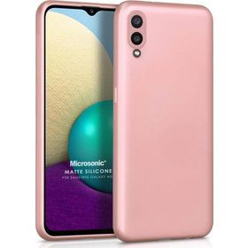Microsonic Samsung Galaxy A02 Matte Silicone Rose Gold Kılıf