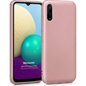 Microsonic Samsung Galaxy A02 Matte Silicone Rose Gold Kılıf