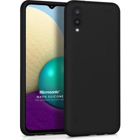 Microsonic Samsung Galaxy A02 Matte Silicone Siyah Kılıf