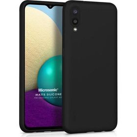 Microsonic Samsung Galaxy A02 Matte Silicone Siyah Kılıf