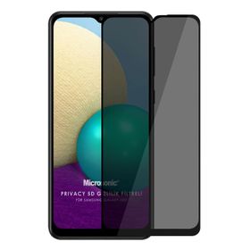 Microsonic Samsung Galaxy A02 Privacy 5D Gizlilik Filtreli Siyah Cam Ekran Koruyucu