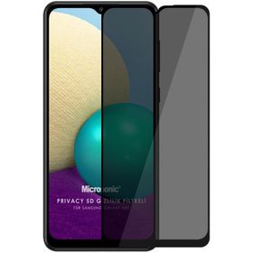 Microsonic Samsung Galaxy A02 Privacy 5D Gizlilik Filtreli Siyah Cam Ekran Koruyucu