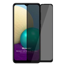 Microsonic Samsung Galaxy A02 Privacy 5D Gizlilik Filtreli Siyah Cam Ekran Koruyucu
