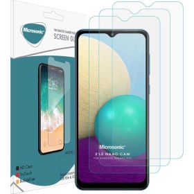 Microsonic Samsung Galaxy A02 Screen Protector Nano Glass 3 Adet Cam Ekran Koruyucu