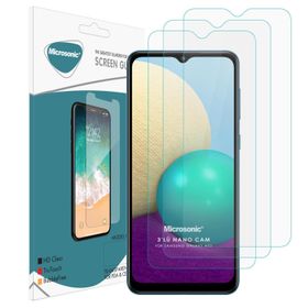 Microsonic Samsung Galaxy A02 Screen Protector Nano Glass 3 Adet Cam Ekran Koruyucu