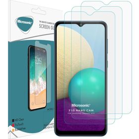 Microsonic Samsung Galaxy A02 Screen Protector Nano Glass 3 Adet Cam Ekran Koruyucu