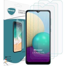 Microsonic Samsung Galaxy A02 Screen Protector Nano Glass 3 Adet Cam Ekran Koruyucu