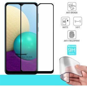 Microsonic Samsung Galaxy A02 Seramik Matte Flexible Siyah Ekran Koruyucu