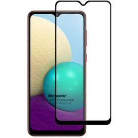 Microsonic Samsung Galaxy A02 Tam Kaplayan Temperli Siyah Cam Ekran Koruyucu
